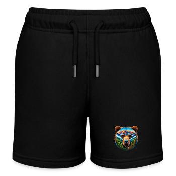 Bär - Kinder Organic Joggingshorts Mini Bolter von Stanley/Stella - Schwarz - Vorne