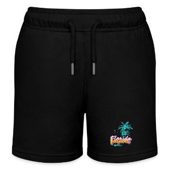 Florida Forever Palmenparadies - Kinder Organic Joggingshorts Mini Bolter von Stanley/Stella - Schwarz - Vorne