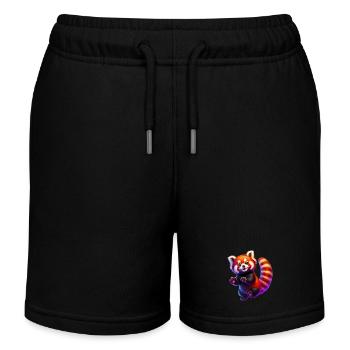 Kleiner Panda - Kinder Organic Joggingshorts Mini Bolter von Stanley/Stella - Schwarz - Vorne