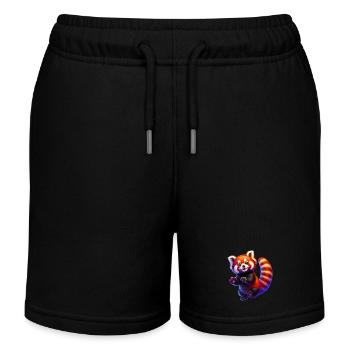 Kleiner Panda - Kinder Organic Joggingshorts Mini Bolter von Stanley/Stella - Schwarz - Vorne