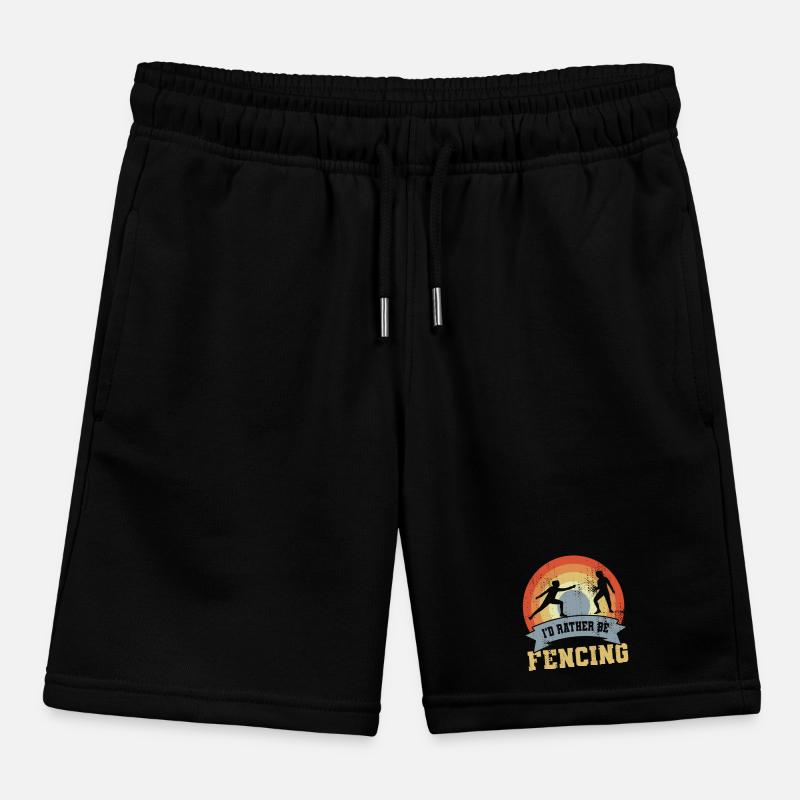 I'd Rather Be Fencing Kids Organic Sweat Shorts by Stanley/Stella