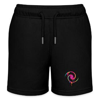 Colorful graffiti paint swirl with effect - Kids Organic Sweat Shorts by Stanley/Stella - black - Front