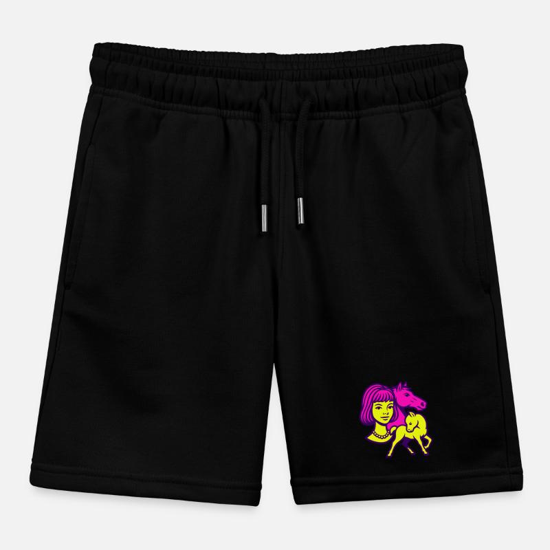 Pferdemädchen Pop-Art Kinder Organic Joggingshorts Mini Bolter von Stanley/Stella