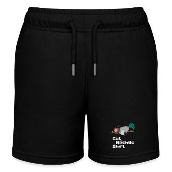 Good Night Shirt Rooster Design Pyjama Gift - Kids Organic Sweat Shorts by Stanley/Stella - black - Front