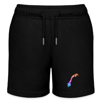 Norway - Norge - Norwegen - Flagge - Skandinavien - Kinder Organic Joggingshorts Mini Bolter von Stanley/Stella - Schwarz - Vorne