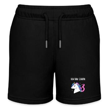3rd Birthday Unicorn - Kids Organic Sweat Shorts by Stanley/Stella - black - Front