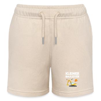 Kleiner Bauleiter Kinder Design - Kinder Organic Joggingshorts Mini Bolter von Stanley/Stella - Natur - Vorne