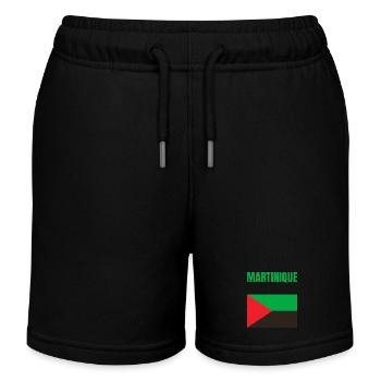 Martinique Antillen Flagge T-Shirt - Kinder Organic Joggingshorts Mini Bolter von Stanley/Stella - Schwarz - Vorne