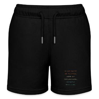Techno House Electro Festival Hardstyle EDM - Kinder Organic Joggingshorts Mini Bolter von Stanley/Stella - Schwarz - Vorne