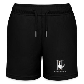 Goose – Wurde zu albern - Kinder Organic Joggingshorts Mini Bolter von Stanley/Stella - Schwarz - Vorne