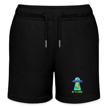 Get In Loser - Lama Alien OVNI drôle - Short de jogging enfant bio Stanley/Stella - noir - Devant