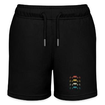  Ping-pong heartbeat table tennis ping pong - Short de jogging enfant bio Stanley/Stella - noir - Devant