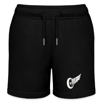 Reifen Flügel - Kinder Organic Joggingshorts Mini Bolter von Stanley/Stella - Schwarz - Vorne