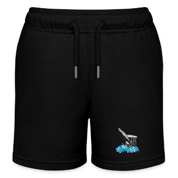 Empreinte de baleine à bosse - Short de jogging enfant bio Stanley/Stella - noir - Devant