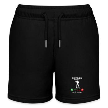 Le biathlon m’appelle et je dois y aller - Short de jogging enfant bio Stanley/Stella - noir - Devant