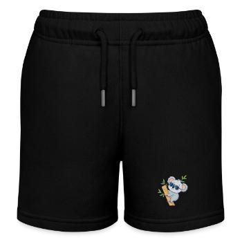 Koala on Casual Bamboo - Kids Organic Sweat Shorts by Stanley/Stella - black - Front
