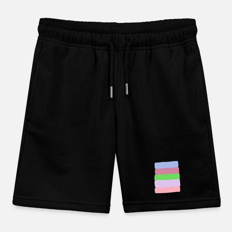 Pastel Stripe Stack Stanley/Stella MINI BOLTER økologiske joggingshorts til børn