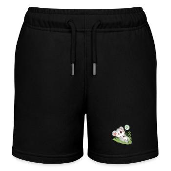 Koala Rêveur sur Pelouse Pastel - Short de jogging enfant bio Stanley/Stella - noir - Devant