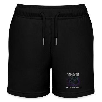 Voyage dans le temps - Short de jogging enfant bio Stanley/Stella - noir - Devant