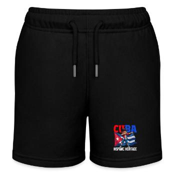 Cuba Pride & Home - Design du drapeau de Cuba - Short de jogging enfant bio Stanley/Stella - noir - Devant
