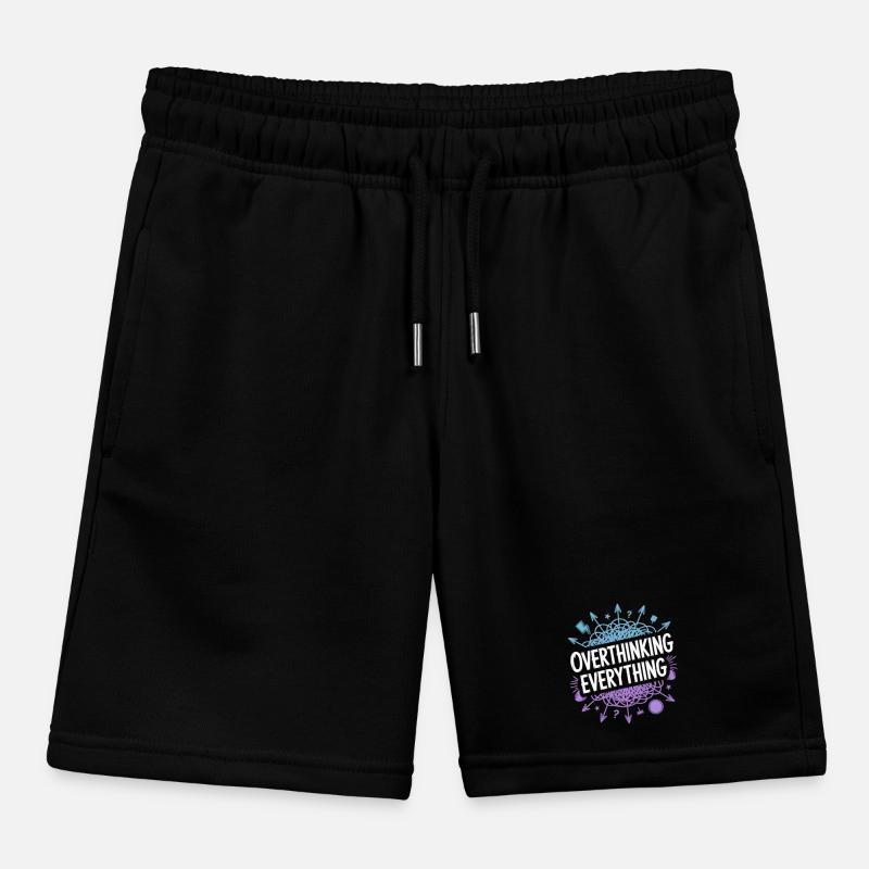 Overthinking Everything ADHD Chaos Kids Organic Sweat Shorts by Stanley/Stella