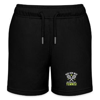 Aus dem Weg ich muss zum Tennis  - Kinder Organic Joggingshorts Mini Bolter von Stanley/Stella - Schwarz - Vorne