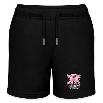 Tendance Pink Bow Coquette 100 Day School Y2K - Short de jogging enfant bio Stanley/Stella - noir - Devant