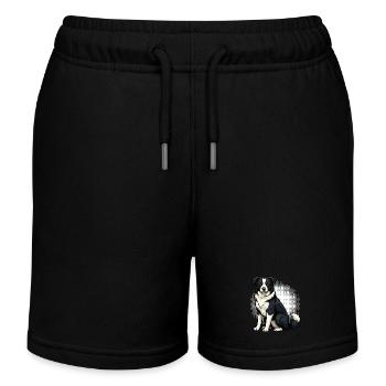 Border Collie Collie Owner Collie Lover - Kids Organic Sweat Shorts by Stanley/Stella - black - Front