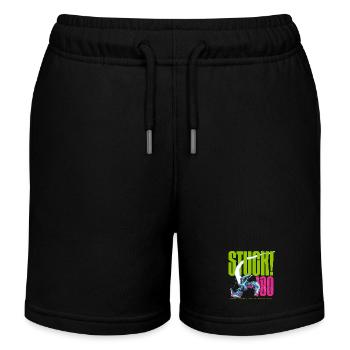 COINCÉ ! Bouclier 100 fissuré - Short de jogging enfant bio Stanley/Stella - noir - Devant