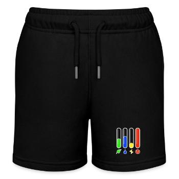 Statusbalken – Rage High - Kinder Organic Joggingshorts Mini Bolter von Stanley/Stella - Schwarz - Vorne