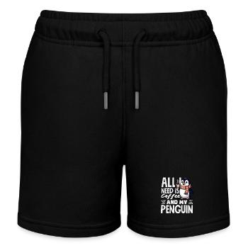 Süßer Pinguin - Geschenk für Pinguin Liebhaber - Kinder Organic Joggingshorts Mini Bolter von Stanley/Stella - Schwarz - Vorne
