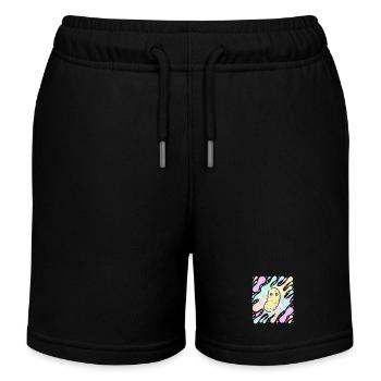 Pastel star pickle - Kids Organic Sweat Shorts by Stanley/Stella - black - Front