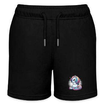 Licorne Licorne Fan Licorne Amoureux de la licorne - Short de jogging enfant bio Stanley/Stella - noir - Devant