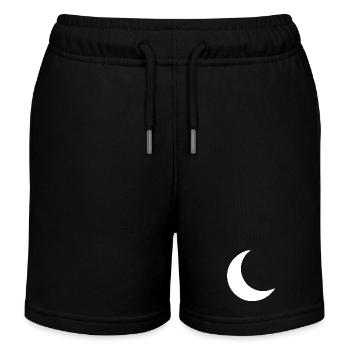 Mond Sichel weiß Geschenk - Kinder Organic Joggingshorts Mini Bolter von Stanley/Stella - Schwarz - Vorne