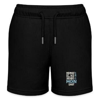 Heimat ist wo man auch abends Moin sagt  - Kinder Organic Joggingshorts Mini Bolter von Stanley/Stella - Schwarz - Vorne