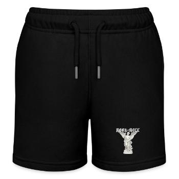 Rock-'n'-Roll-Engelstatue - Kinder Organic Joggingshorts Mini Bolter von Stanley/Stella - Schwarz - Vorne