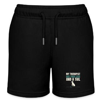 My Therapist Has Four Legs And A Tail - Kinder Organic Joggingshorts Mini Bolter von Stanley/Stella - Schwarz - Vorne