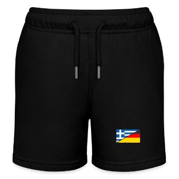 Greece Germany Greece - Kids Organic Sweat Shorts by Stanley/Stella - black - Front
