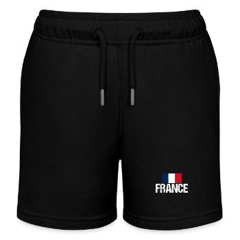 French French France - Kids Organic Sweat Shorts by Stanley/Stella - black - Front