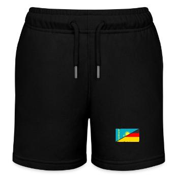 Kasachen Deutschland Kasachstan - Kinder Organic Joggingshorts Mini Bolter von Stanley/Stella - Schwarz - Vorne