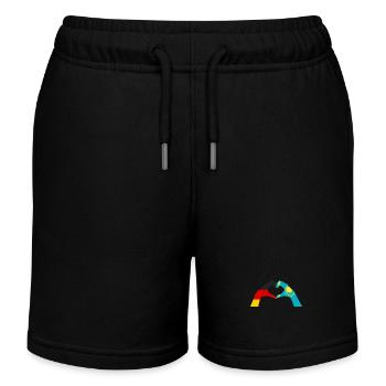 Kasachen Deutschland Kasachstan - Kinder Organic Joggingshorts Mini Bolter von Stanley/Stella - Schwarz - Vorne