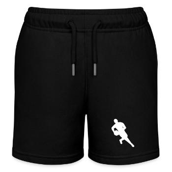 Rugby on the move - Kids Organic Sweat Shorts by Stanley/Stella - black - Front