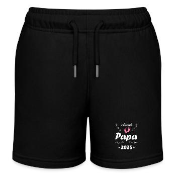 Ich werde Papa 2025 Schwanger 2025 Vaterschaft - Kinder Organic Joggingshorts Mini Bolter von Stanley/Stella - Schwarz - Vorne