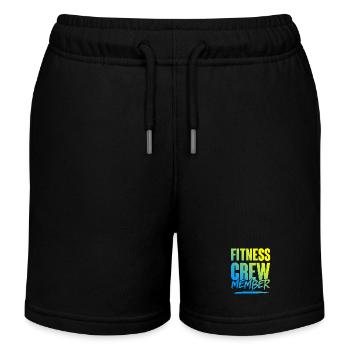 Fitness Crew - Kinder Organic Joggingshorts Mini Bolter von Stanley/Stella - Schwarz - Vorne