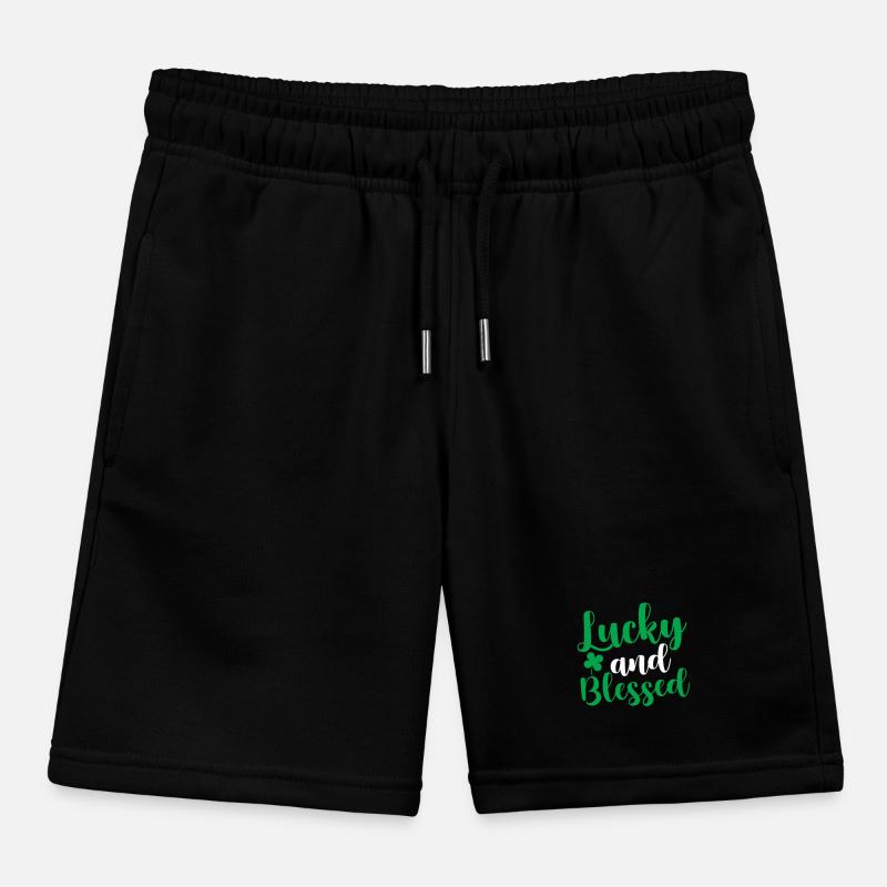 Lucky And Blessed Kids Organic Sweat Shorts by Stanley/Stella