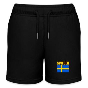 Schweden - Kinder Organic Joggingshorts Mini Bolter von Stanley/Stella - Schwarz - Vorne