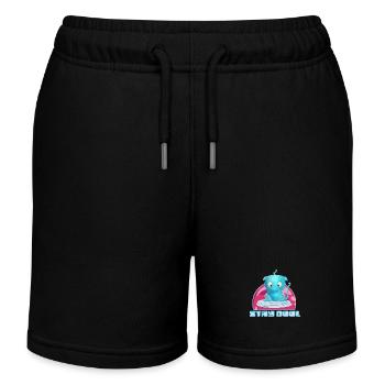 Polar Bear Stays Cool Sweet - Kids Organic Sweat Shorts by Stanley/Stella - black - Front