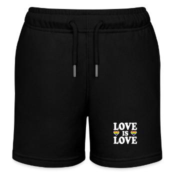 Love is love - Kids Organic Sweat Shorts by Stanley/Stella - black - Front