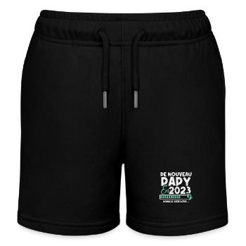 De nouveau papy en 2023 - Short de jogging enfant bio Stanley/Stella - noir - Devant