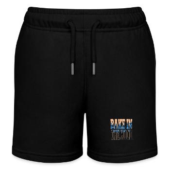 Pampered Chef Cook Cool Chef Curry Happy - Kids Organic Sweat Shorts by Stanley/Stella - black - Front